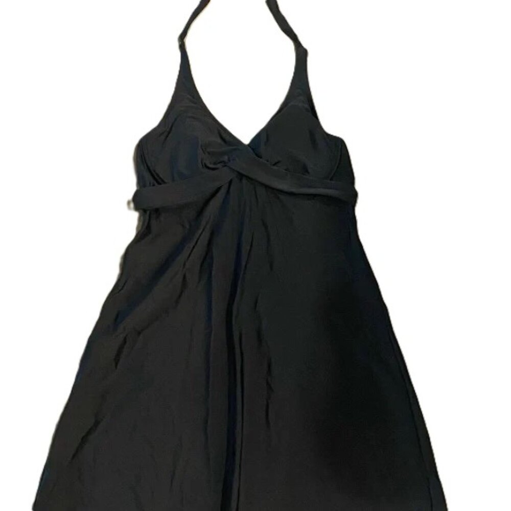Athleta Black Halter Swim Dress